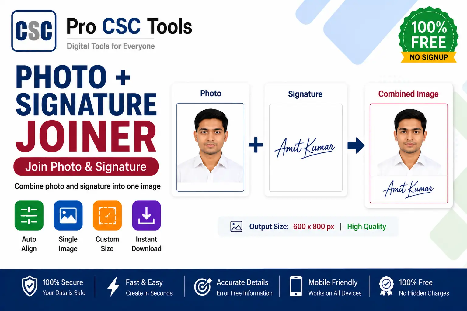 Photo and Signature Joiner